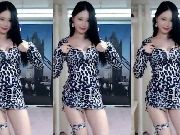 【美女主播 福利舞蹈】豹纹连衣裙 TIKTOK美女