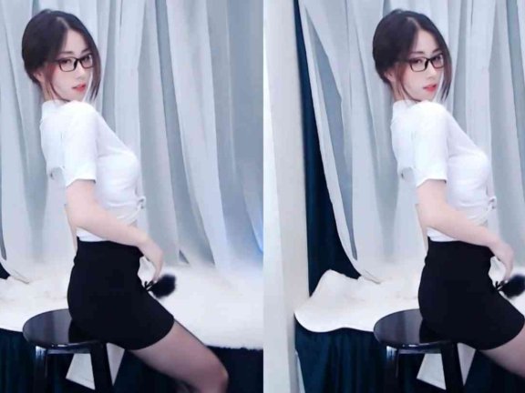 虎牙 安妮 热舞视频 ♥OL黑丝诱惑舞蹈~♥