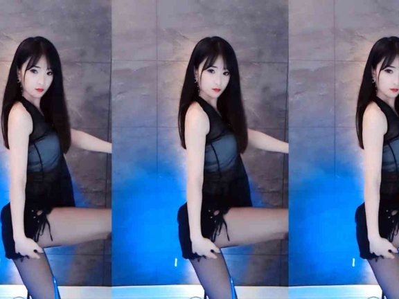 虎牙 小五 热舞视频 ♥黑丝热裤长腿诱惑，这个地狱视角不错♥
