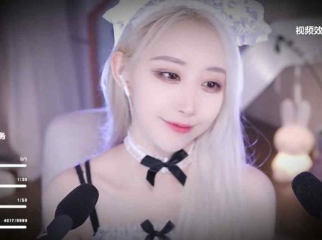 ASMR 女仆诱惑用油擦洗耳朵 轻柔的耳语呼吸放松 | 周童潼