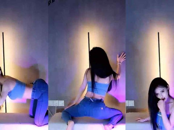 虎牙小重耳 抖臀热舞，超爱紧身牛仔裤