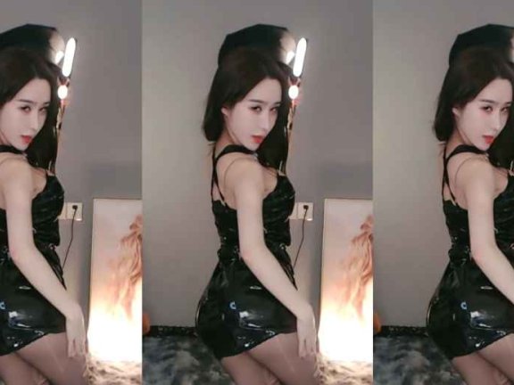 虎牙主播热舞RDViKi 皮裙劲爆热舞