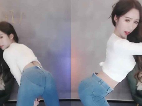 虎牙 RDVIKI 热舞视频 ♥紧身牛仔裤，激情电臀舞♥ 身材好，穿啥都性感