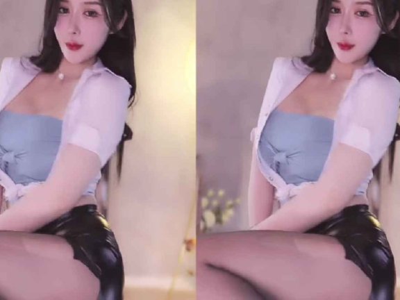 虎牙主播 猫崽崽三分糖 黑丝皮裙抖奶直播热舞精华