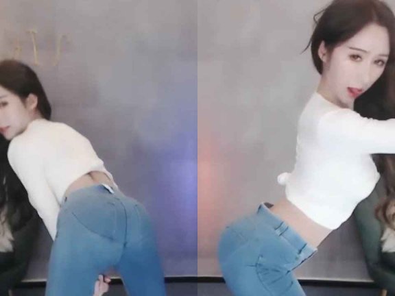 虎牙 RDVIKI 热舞视频 ♥紧身牛仔裤，激情电臀舞♥ 身材好，穿啥都性感