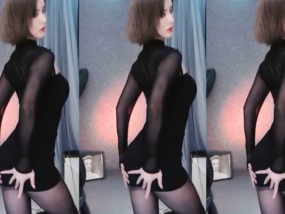 虎牙 月月王 热舞视频 ♥性感身材，黑丝激情开火车♥