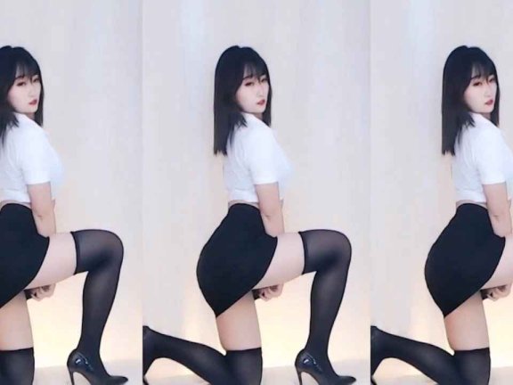 虎牙 徐小埋 热舞视频 ♥超短包臀裙黑色长筒丝袜，性感加特林♥ 这裙子透视的？？？