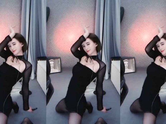 虎牙主播热舞 月月王  ♥黑丝热舞热舞诱惑，清纯又性感♥