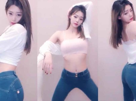 虎牙 RD黎木子 热舞视频 ♥紧身蜜桃牛仔裤，翘臀热舞加特林♥ 这个屁股抖得心痒痒