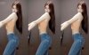 虎牙 晴小兔呢 女神身材YYDS紧身牛仔小吊带